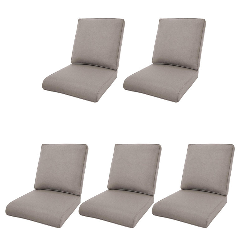 Allo Pillow And Cushion Set Deep Seat Indoor/Outdoor Water-Resistant- 25" X 22" X 4", Gray, 5