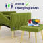 Velvet Armchair with Footstool-476355750