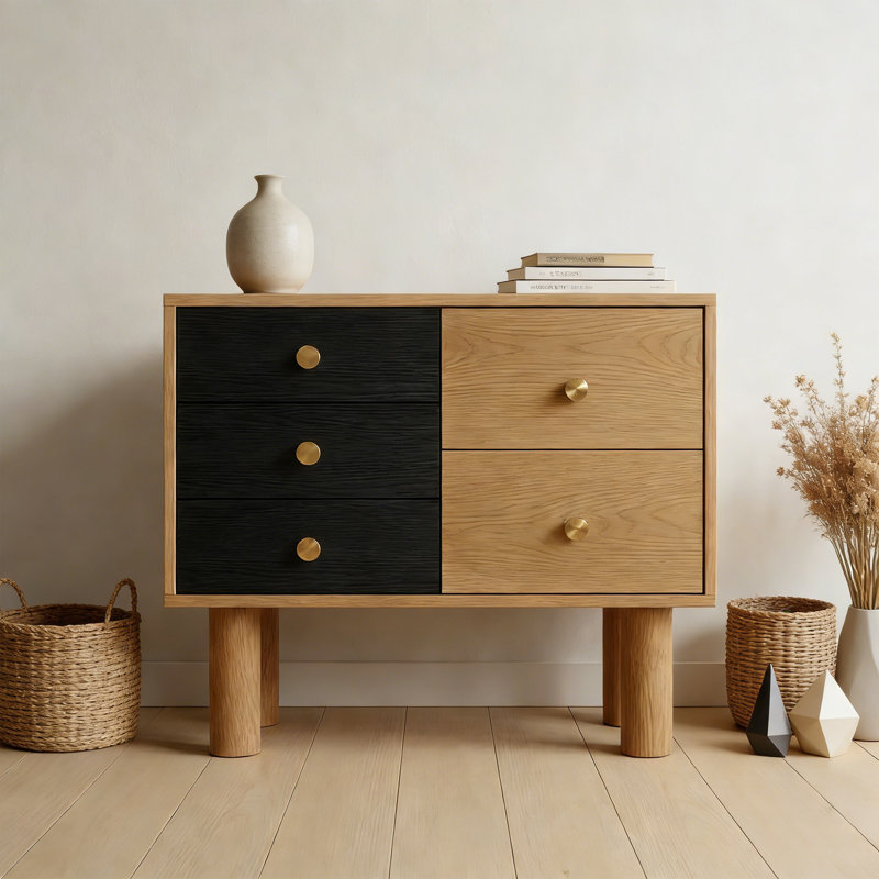 Nordic Solid Wood Entryway Cabinet
