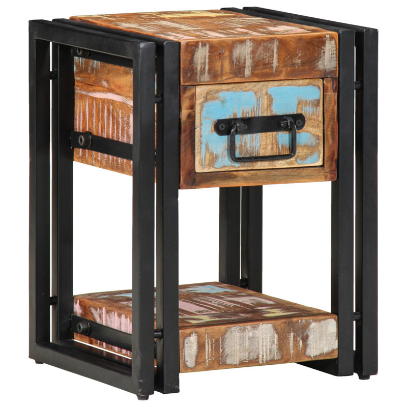 30cm W Solid Wood Bedside Table, 2