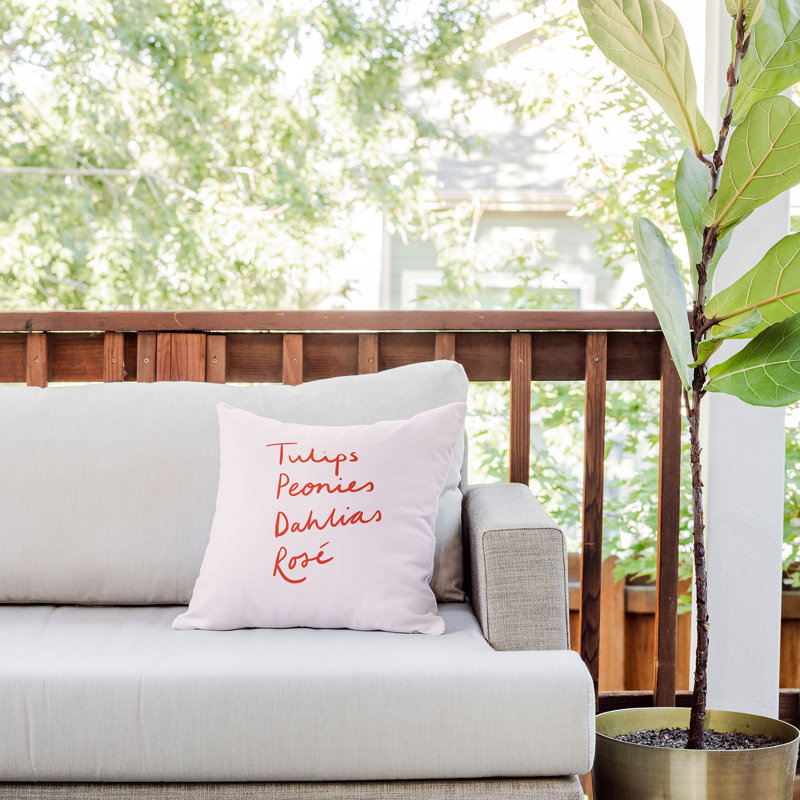  Polyester Indoor/Outdoor Throw Pillow, 16" x 16"