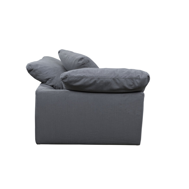 Canapé modulaire de coin surdimensionné de 176 po avec 2 repose-pieds Mielke | , Gris