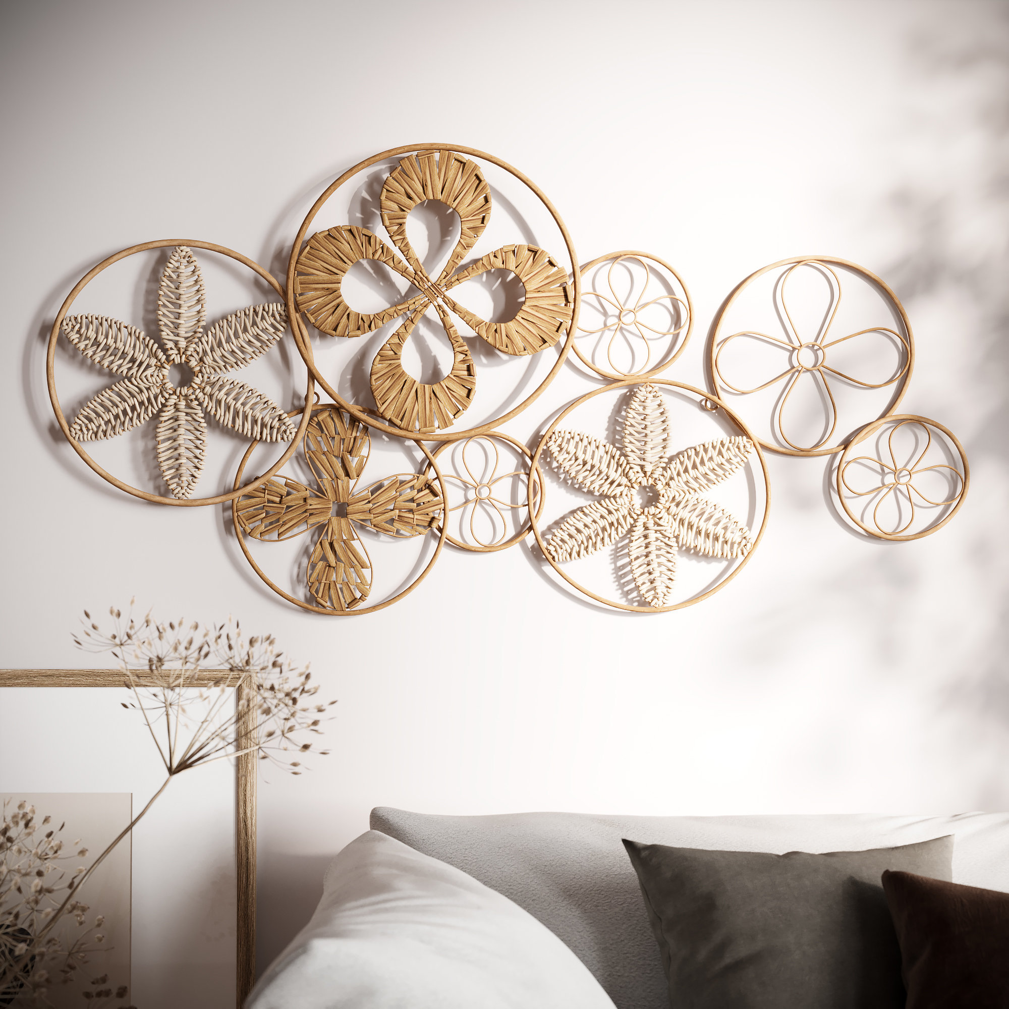 Bay Isle Home™ Estrella Rattan Abstract Circle Wall Décor & Reviews