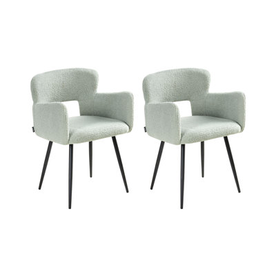 49cm H Upholstered Upholstered Back Side Chair in Green