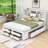 Cergio King Size 8 Drawer Wood Platform Storage Bed-1574295119
