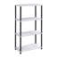 Bibliothèque à 4 tablettes en blanc antique et noir à des fins décoratives