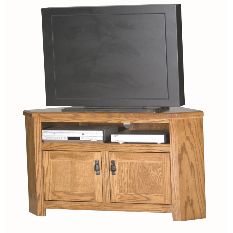 Gus Solid Wood TV Stand, Light Oak, 27" H x 41" W x 17" D