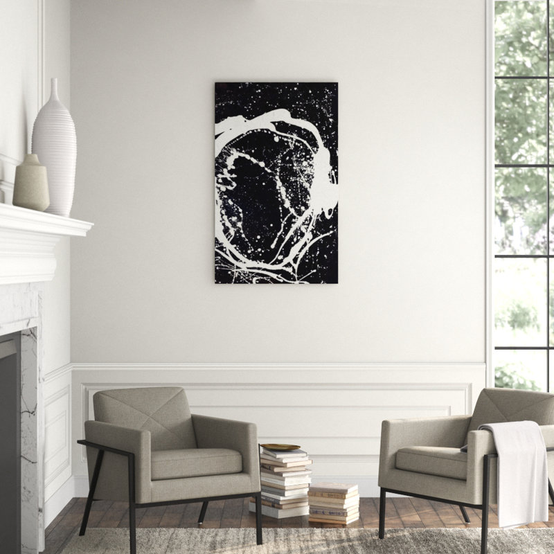 Black Rhythm I Painting by Samuel Kane, Glass Coat, 49" H x 30" W