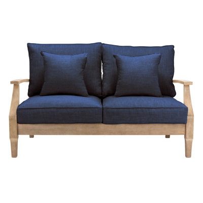 Samya 56" Eucalyptus Patio Loveseat