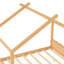 Lit double sur pied avec lattes de soutien, structure en bois massif pour enfants, pas de sommier tapissier et fabrication ouverte, gris-895104053-895104073