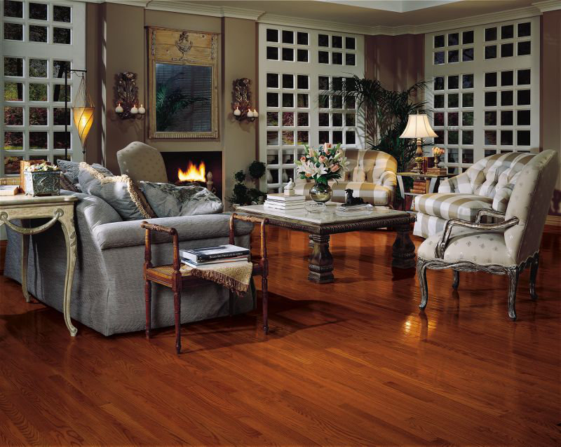 Parquet en chêne massif de 5/16 po d'épaisseur x 2 1/4 po x de longueur variable, Ambre