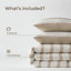 3-Piece Full/Queen Yarn-dyed striped comforter