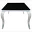 Table de salle à manger avec ceinture noire et miroir