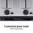 Hamilton Beach® Brushed Stainless Steel 4-Slice Toaster with Extra Wide Slots for Bagels, Shade Selector, Toast Boost, Slide-Out Crumb Tray, Auto-Shutoff and Cancel Button