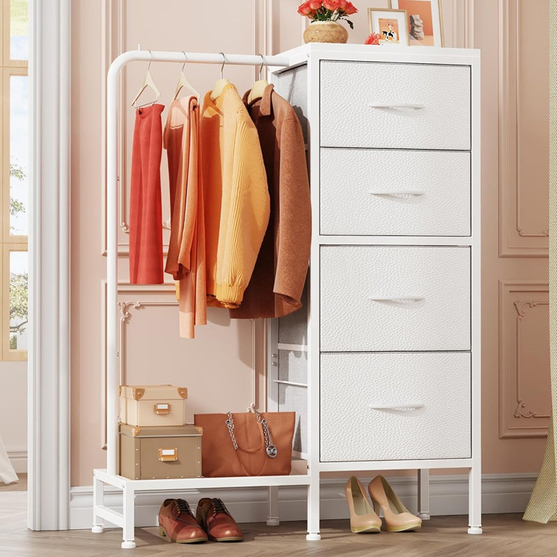 Commode avec support suspendu, petite commode 4 tiroirs pour la chambre à coucher, ...