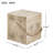 Outdoor Wood Grain Square MGO Side Table With Simulated Braided Cord – Indoor Retro End Table For Home & Patio Decor