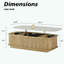 Table basse 47,2 po ovale à plateau relevable cannelé, compartiment caché, table basse avec rangement pour le salon et le bureau personnel-133575877