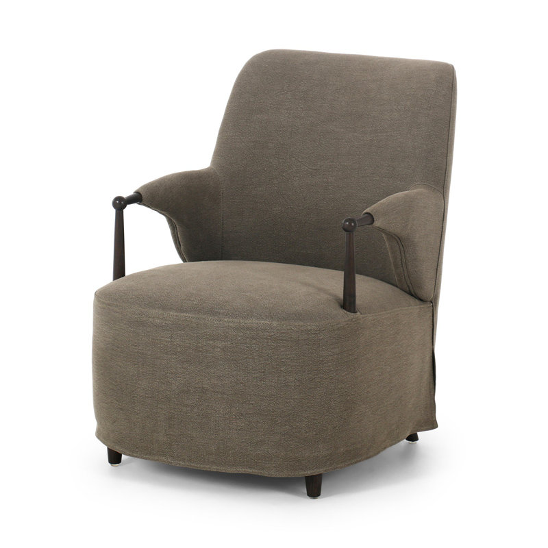 Brently Chair, Green Linen