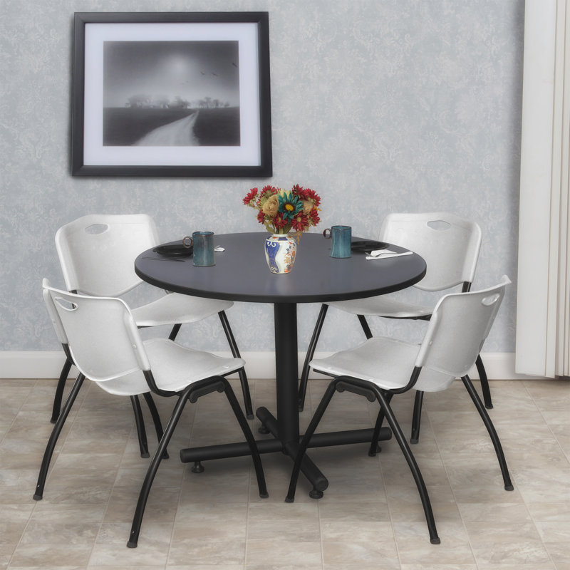 Table de salle de repos Nicklo, Gris, Gris, 29" H x 36" L x 36" D