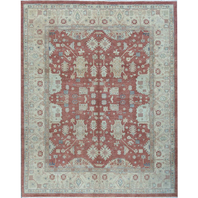 Tapis rouille et doré de haute qualité noué à la main