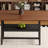 A 71 * 35.4 Inch Dining Table With A Tabletop Cleverly Pieced Together By Four Walnut Textured MDF Boards. The Desktop Has A 43.3 * 19.7 Storage Platform. Very Suitable For Family Gatherings,Etc.-1560936374