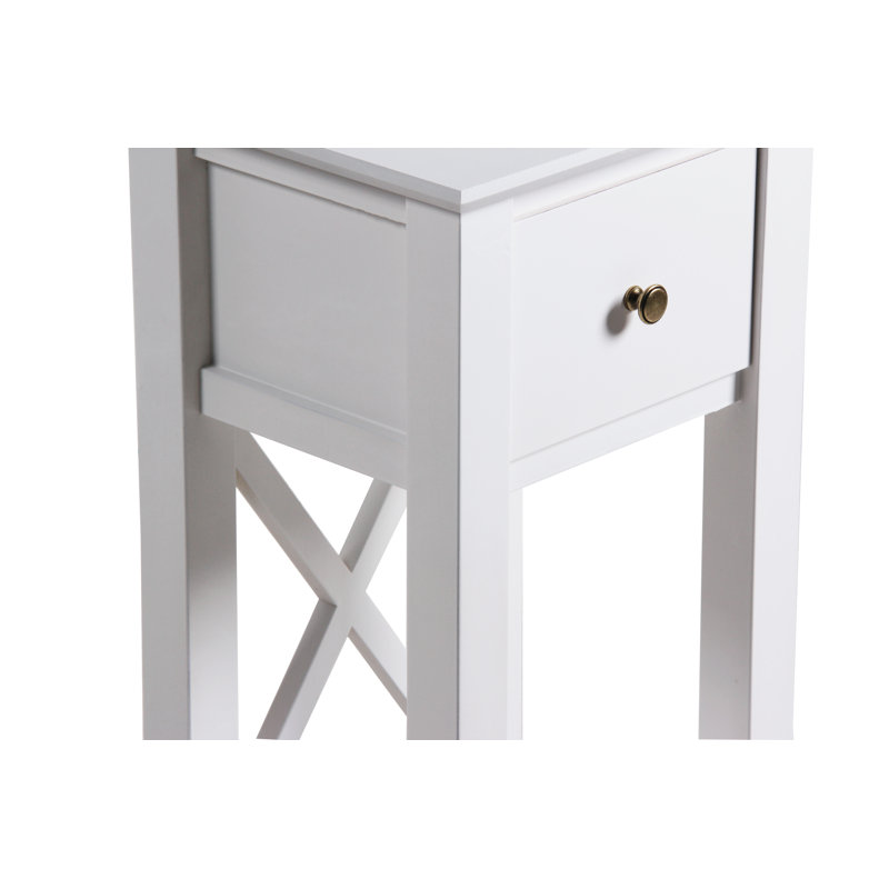 Rosaura 36cm W Solid Wood Bedside Table