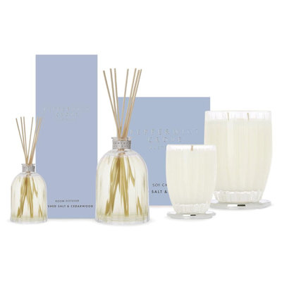 Scented Unscented Flameless Jar Candle with Glass Holder