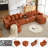 Hearth & Foster 137.5" W x 63" D x 31" H 6-Seat Corduroy U-Shaped Modular Sectional Sofa-129390965