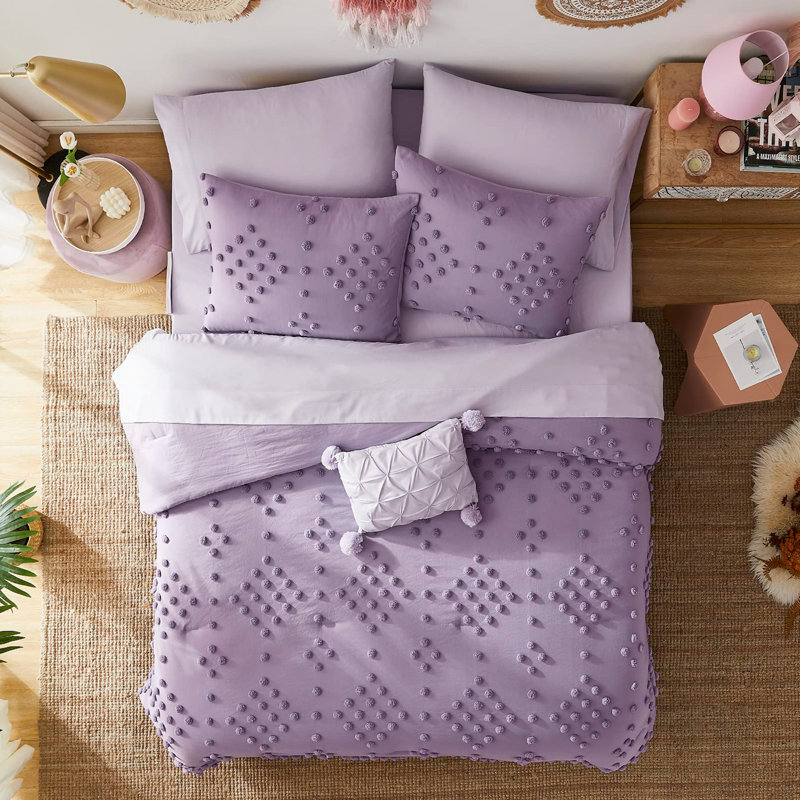 Ensemble d'édredon simple pour 5 pièces Geniospin, Points violets 2