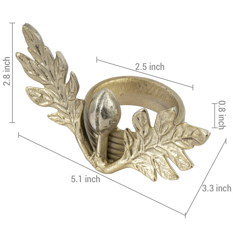 Metal Gold Olive Napkin Ring