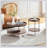 2-Piece Modern 2 tier Round Coffee Table Set for Living Room,Easy Assembly Nesting Coffee Tables-1367376707