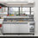 Station de préparation de pizza commerciale en granit à trois portes de 79 po avec porte-plat à condiments en acier inoxydable réfrigéré à trois portes (km-rpcps-2d79-grt)