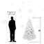 Arbre de Noël artificiel blanc 8 pi avec fil mémoire, 1430 pointes pour une apparence parfaite, assemblage facile pour un décor des Fêtes moderne-118095019