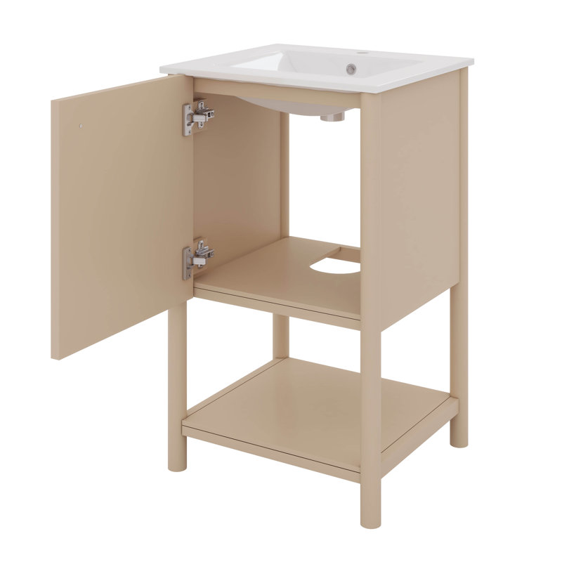 Ensemble de meuble-lavabo autoportant 20 po avec lavabo en céramique 20 po