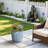 17 in. Large Light Blue（Upgraded Interior） Concrete Round Planter / Pot with Drainage Holes for Indoor & Outdoor-1185301490-1185301488