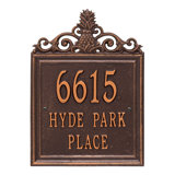 Lanai Pineapple Personalized Standard 3-Line Wall Address Plaque