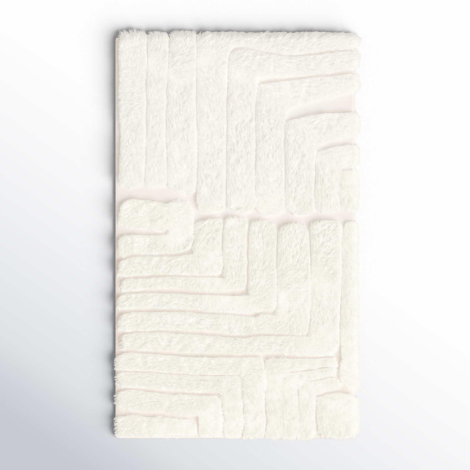 Fernande Handmade Wool Ivory Rug, Rectangle 3' x 5'