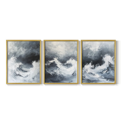 Sea and Shore Series XXIII - Ensemble de 3 estampes numériques - Prêt à accrocher