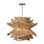 Luminaire suspendu 1 lumière rotin fleur brune-1011922109