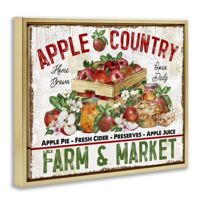 Art mural sur toile Apple Country Market par Creatif Belle