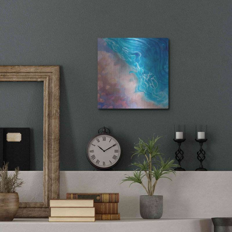 Art mural en métal Brayden Studio «Beachy Pinks» par Louise Montillio, H 12 po x l 12 po