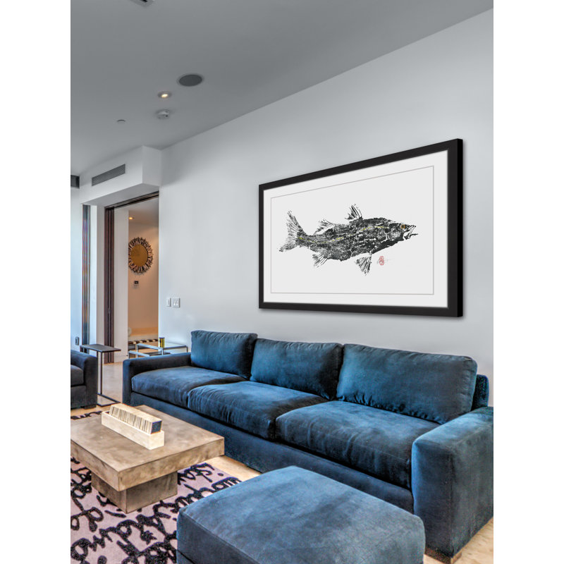 « old snook », reproduction d’art encadrée, H 30 po x l 45 po x P 1,5 po