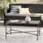 Outdoor Iron Coffee Table With Black Brush Silver Look, 20.75"D X 36.1"W 18"H, Enhances Aesthetics For Spaces - Silver, Versatile Addition