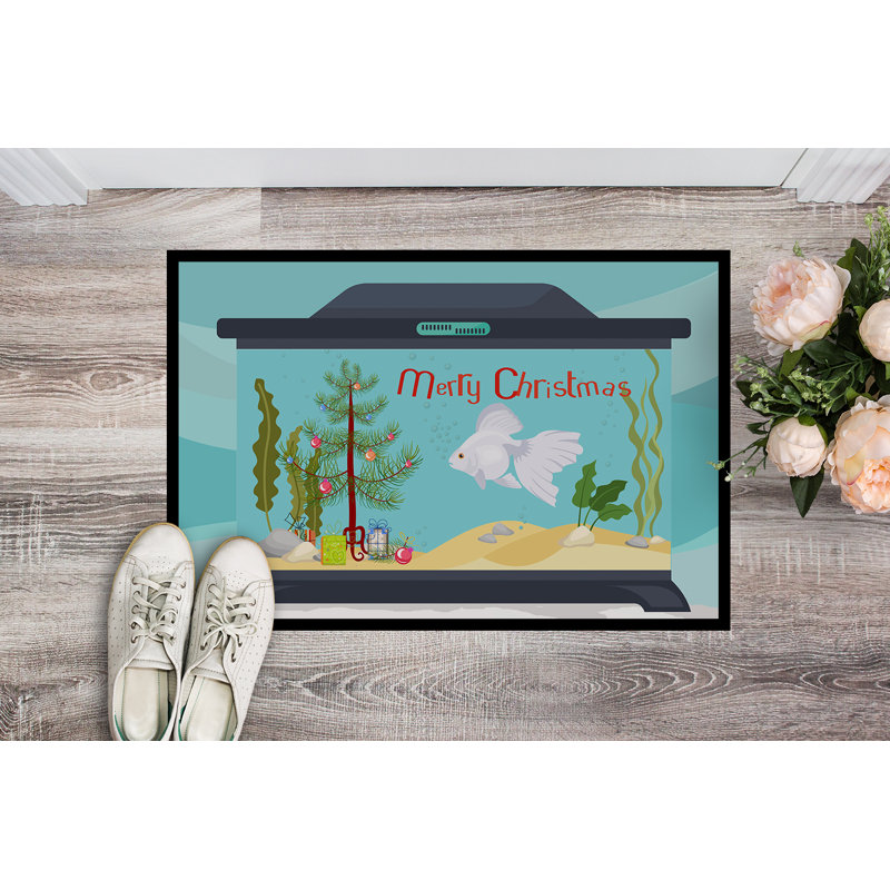 Tapis d'entrée antidérapant Insta, Poisson rouge Ryukin, 18" W x 27" L