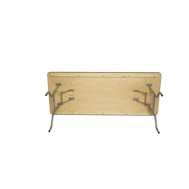 Table pliante WFT, Rebord en caoutchouc, H 30 po x l 72 po x p 30 po