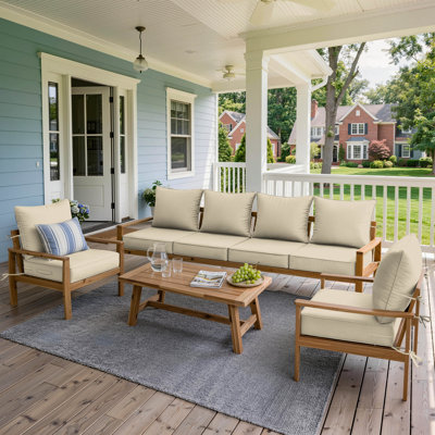 Coussins de chaise d'extérieur et coussins de siège et de dossier Brax 24X24X5 Braun Outdoor, ensemble de 6 coussins
