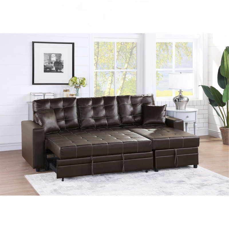 Canapé-lit modulaire escamotable espresso convertible