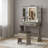 Gray Compact Vanity Desk Set With LED Lighted Mirror, Power Outlets, Storage Drawers And Chair, Mirror Features 3 Lighting Modes And Adjustable Brightness, Ideal For Women's/Girls' Bedrooms-857519151