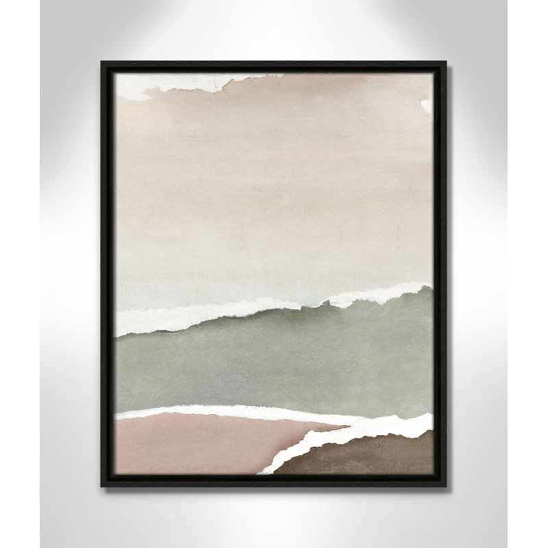 «Torn Whispers II» par Emma Peal, H 21,5 po x l 17,5 po, Flottant espresso