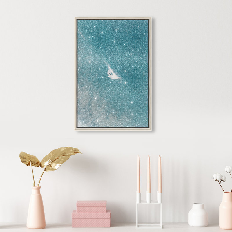 Aquamarine Breath Print by Oliver Gal, 16"H x 11"W, Silver Floater Frame